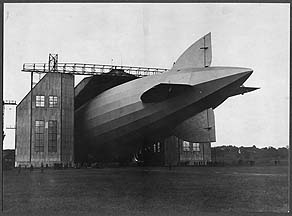 LZ-126 is backed out of the hangar.